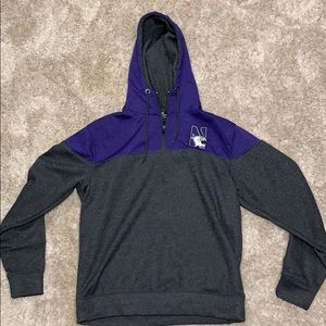 NORTHWESTERN 3/4 ZIP HOODIE